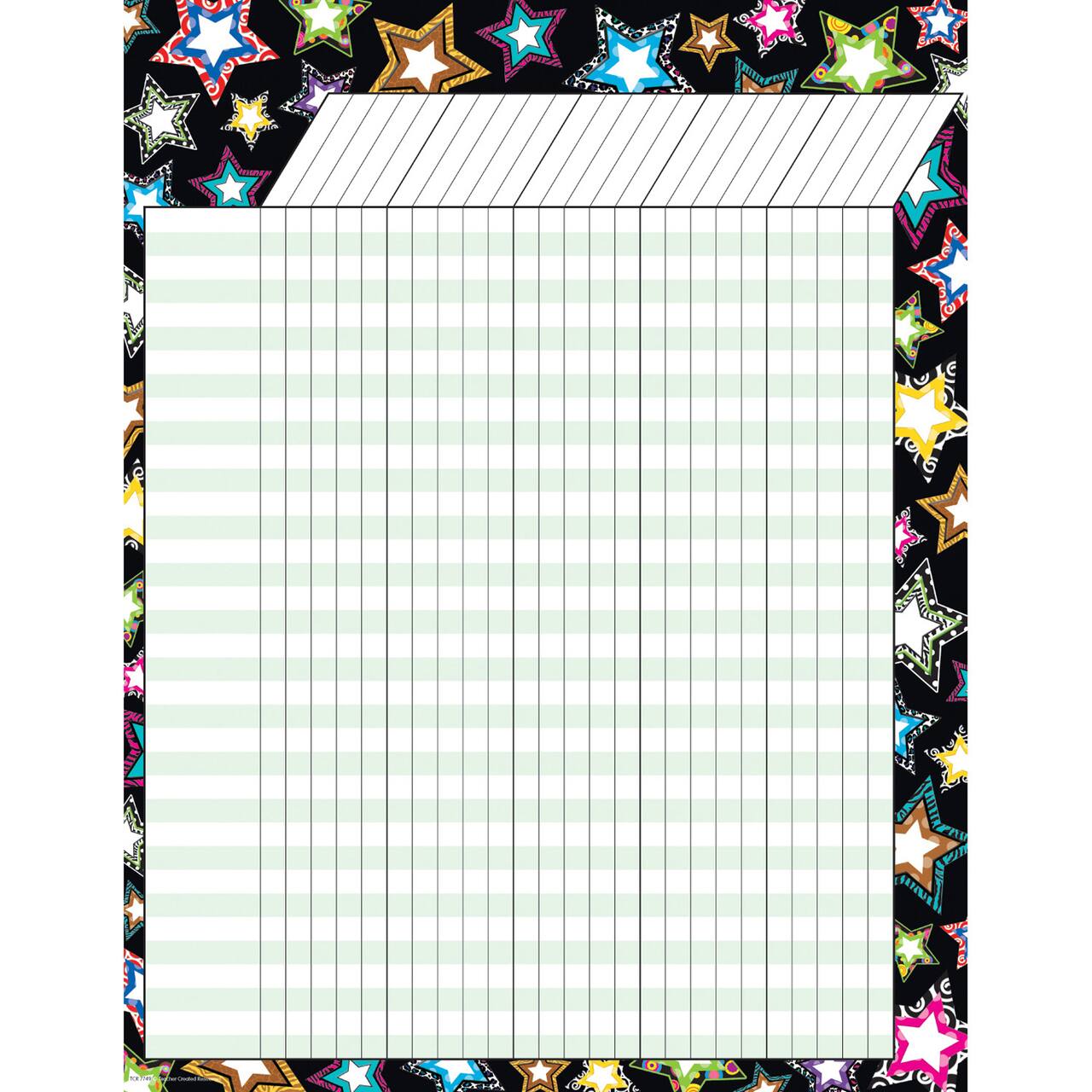Teacher Created Resources Fancy Stars Incentive Chart, 12ct.
